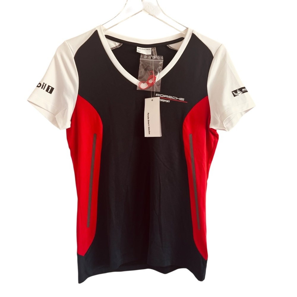 Porsche Motorsport Drivers Selection Sport Black and Red Michelin Mobil 1 Shirt